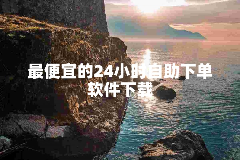 最便宜的24小时自助下单软件下载