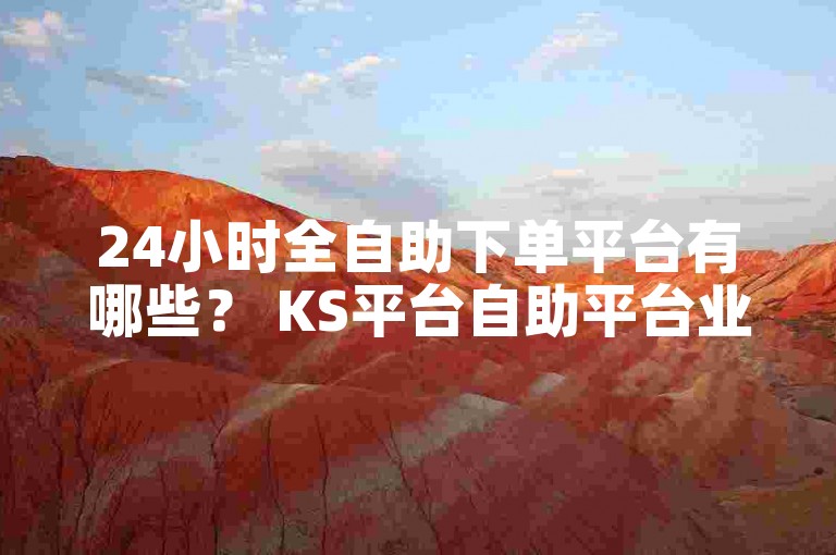 24小时全自助下单平台有哪些？ KS平台自助平台业务下单