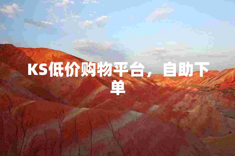 KS低价购物平台，自助下单