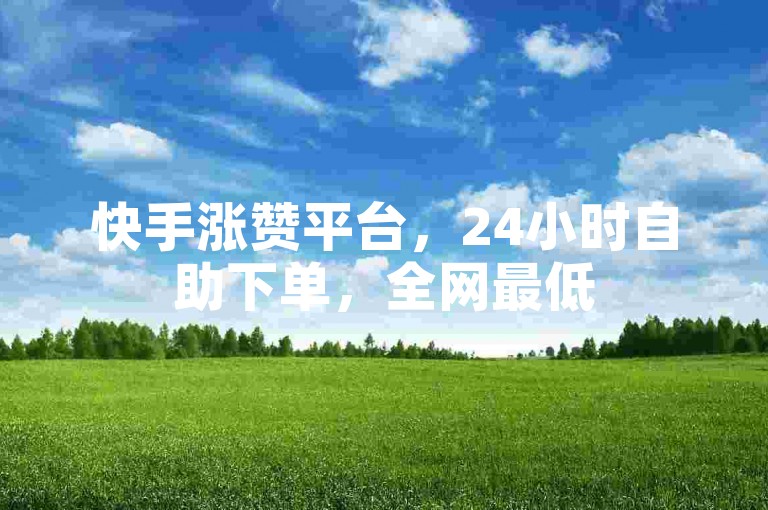 快手涨赞平台，24小时自助下单，全网最低