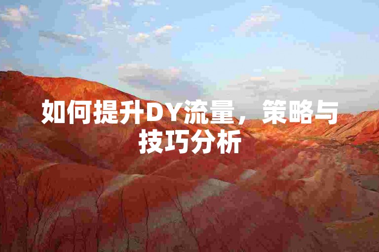 如何提升DY流量，策略与技巧分析