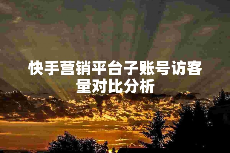 快手营销平台子账号访客量对比分析