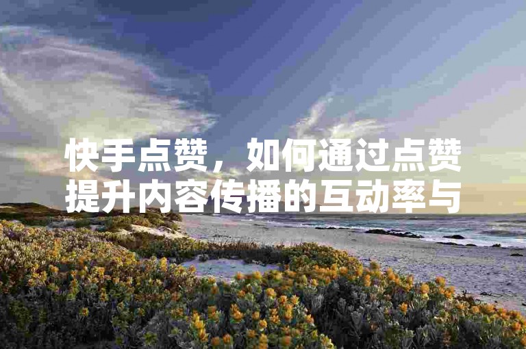 快手点赞，如何通过点赞提升内容传播的互动率与用户参与度