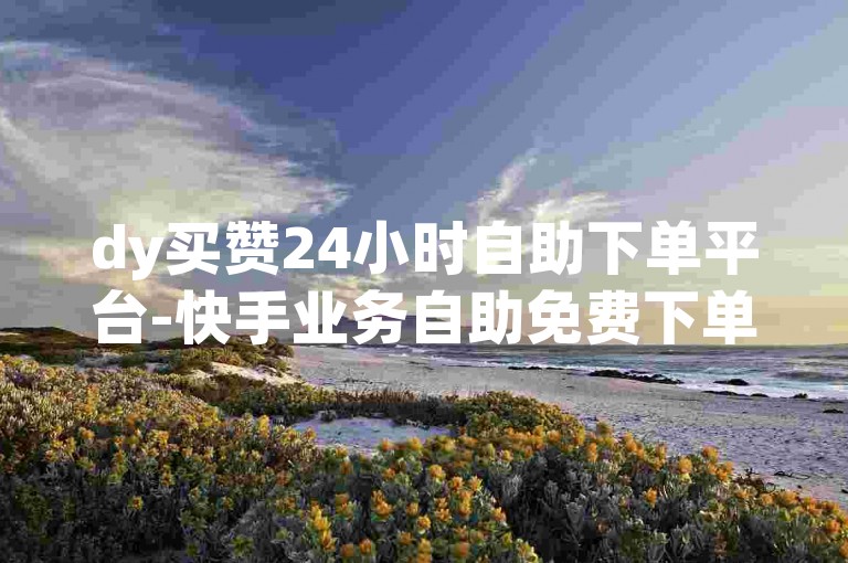 dy买赞24小时自助下单平台-快手业务自助免费下单平台在线