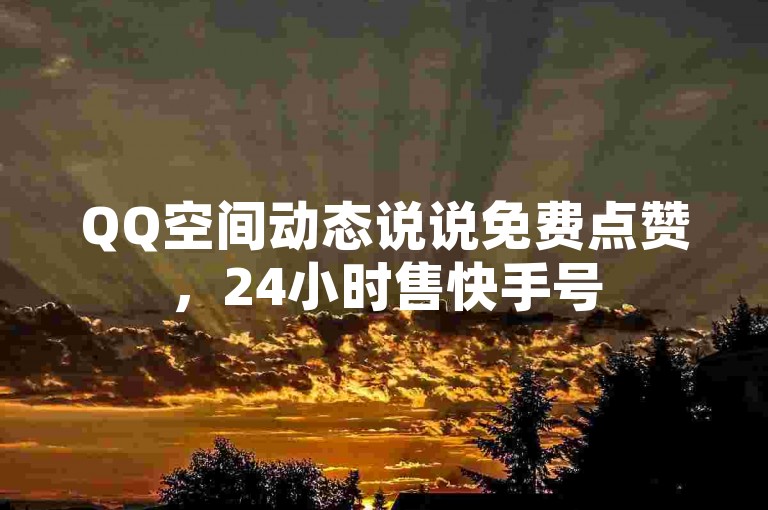 QQ空间动态说说免费点赞，24小时售快手号