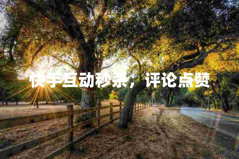 快手互动秒杀，评论点赞500秒杀快手
