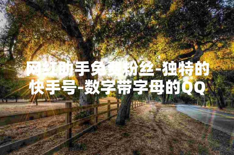 网红助手免费粉丝-独特的快手号-数字带字母的QQ名片-攒圈-卡盟-1块10000