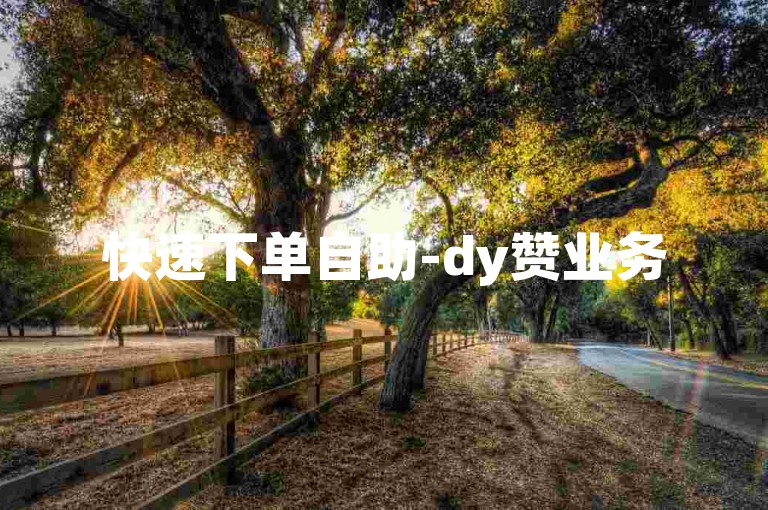 快速下单自助-dy赞业务