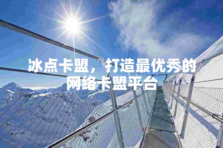 冰点卡盟，打造最优秀的网络卡盟平台