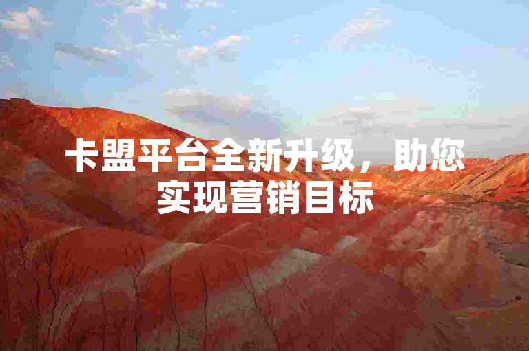 卡盟平台全新升级，助您实现营销目标