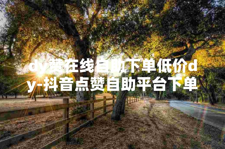 dy赞在线自助下单低价dy-抖音点赞自助平台下单网-高效便捷，适合抖音点赞的商家与用户！
