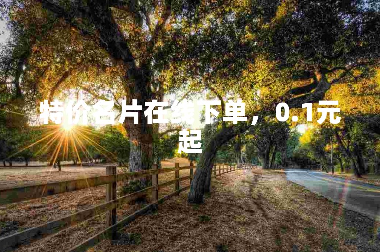 特价名片在线下单，0.1元起