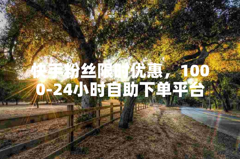 快手粉丝限时优惠，1000-24小时自助下单平台
