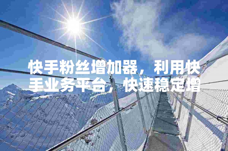 快手粉丝增加器，利用快手业务平台，快速稳定增加粉丝