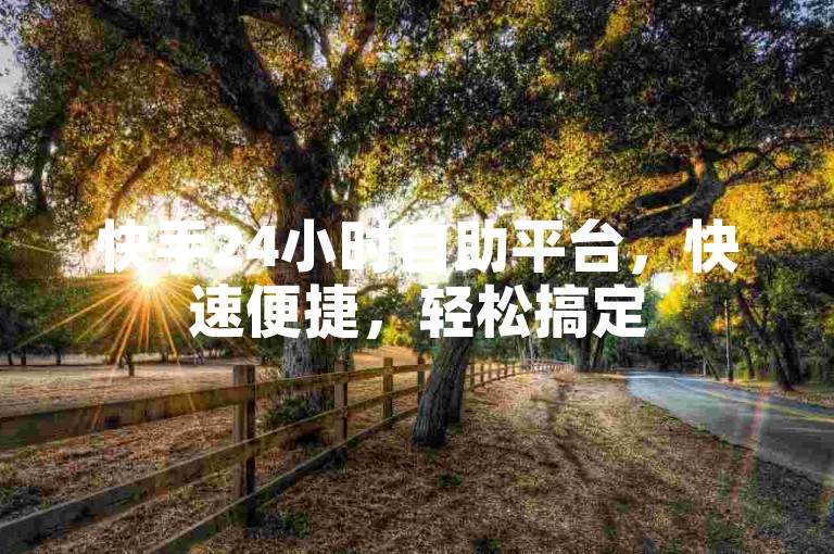 快手24小时自助平台，快速便捷，轻松搞定