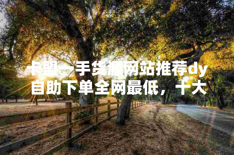 卡盟一手货源网站推荐dy自助下单全网最低，十大不封号直播平台