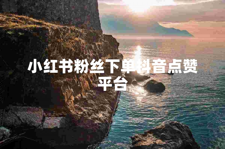 小红书粉丝下单抖音点赞平台
