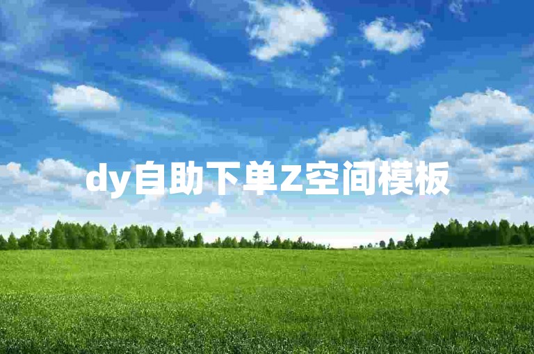 dy自助下单Z空间模板
