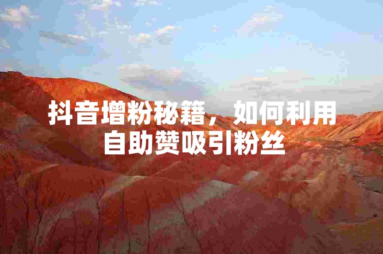 抖音增粉秘籍，如何利用自助赞吸引粉丝