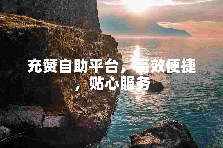 充赞自助平台，高效便捷，贴心服务