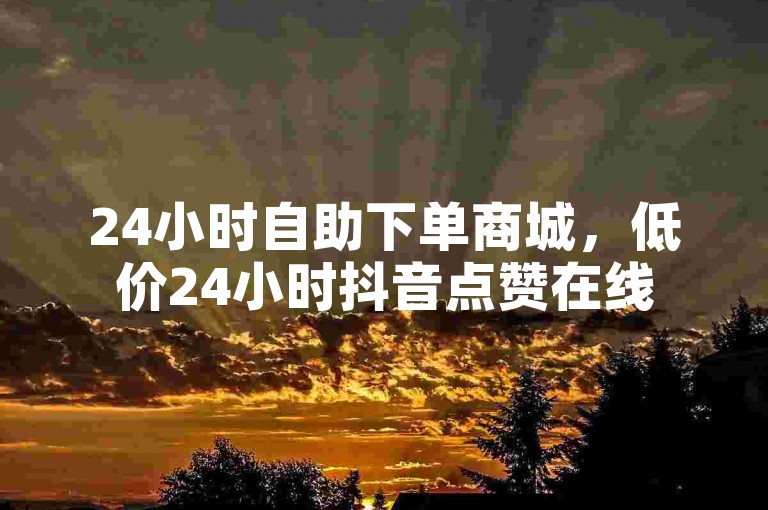 24小时自助下单商城，低价24小时抖音点赞在线