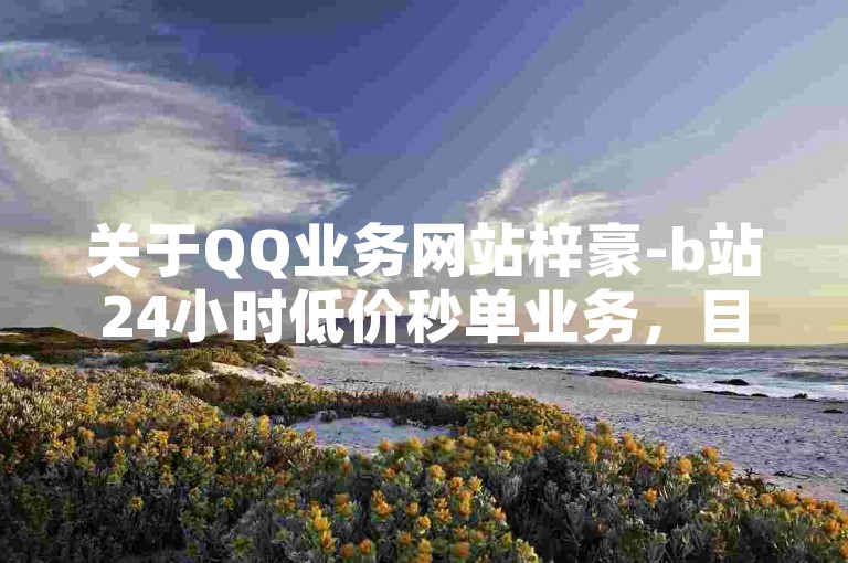 关于QQ业务网站梓豪-b站24小时低价秒单业务，目前没有明确的信息表明B站上提供24小时低价秒单服务。通常，B站的秒单服务是针对特定的用户或平台的，可能需要用户具备一定的活跃度或特定的权限。如果您需要24小时服务，建议您咨询B站的客服或联系相关服务提供商。