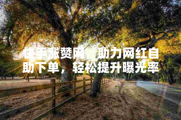 快手涨赞网，助力网红自助下单，轻松提升曝光率