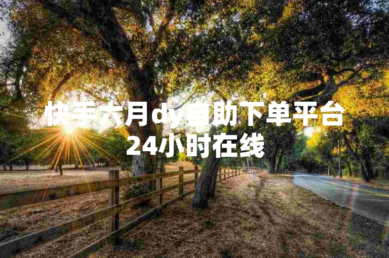 快手六月dy自助下单平台24小时在线