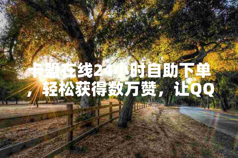 卡盟在线24小时自助下单，轻松获得数万赞，让QQ资料卡火起来！
