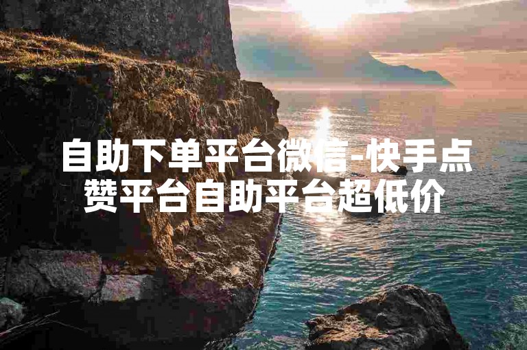 自助下单平台微信-快手点赞平台自助平台超低价