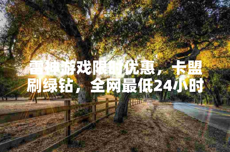 雷神游戏限时优惠，卡盟刷绿钻，全网最低24小时在线下单，抖音平台助力！