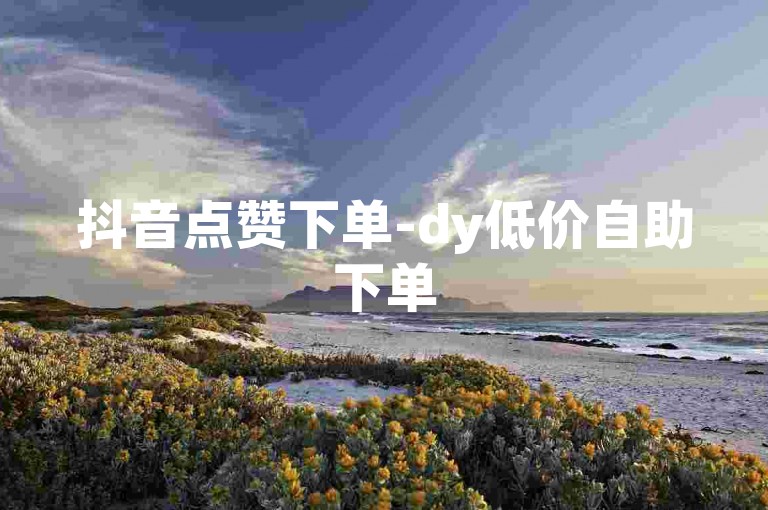 抖音点赞下单-dy低价自助下单