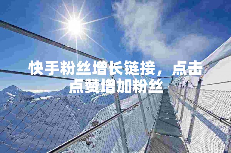快手粉丝增长链接，点击点赞增加粉丝
