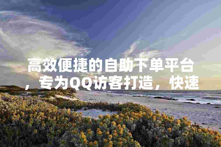 高效便捷的自助下单平台，专为QQ访客打造，快速下单，安全无忧。