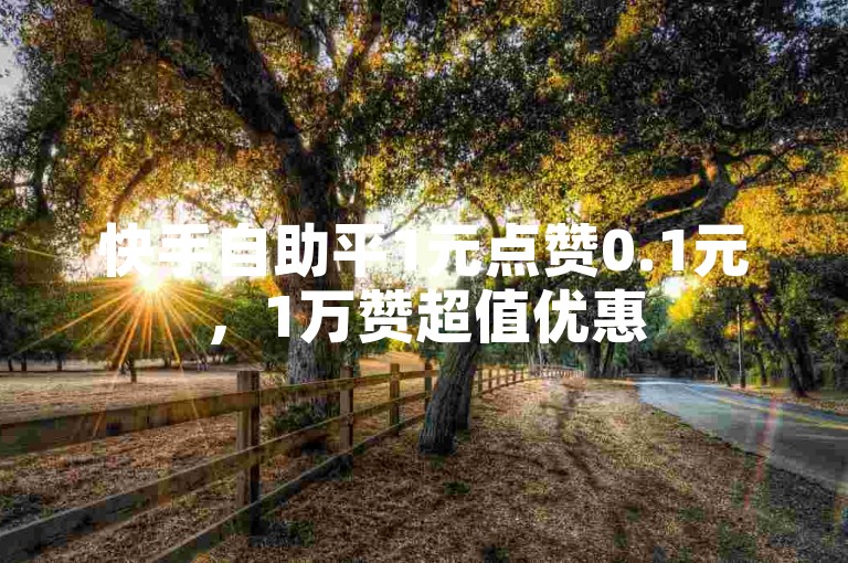 快手自助平1元点赞0.1元，1万赞超值优惠