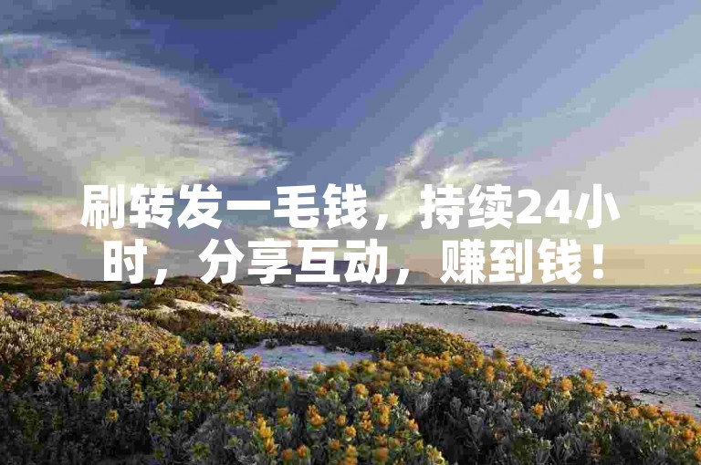 刷转发一毛钱，持续24小时，分享互动，赚到钱！