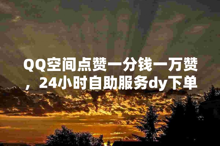 QQ空间点赞一分钱一万赞,24小时自助服务dy下单平台