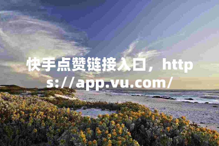 快手点赞链接入口，https://app.vu.com/