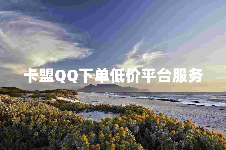卡盟QQ下单低价平台服务