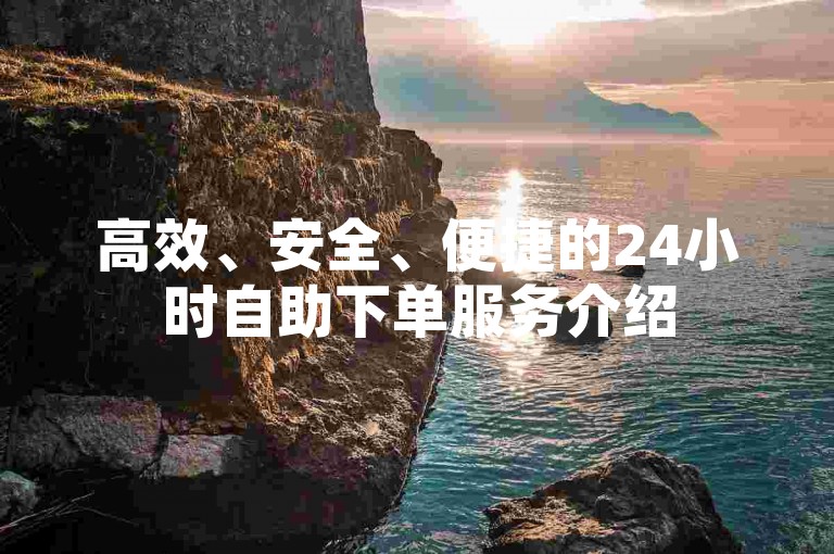 高效、安全、便捷的24小时自助下单服务介绍