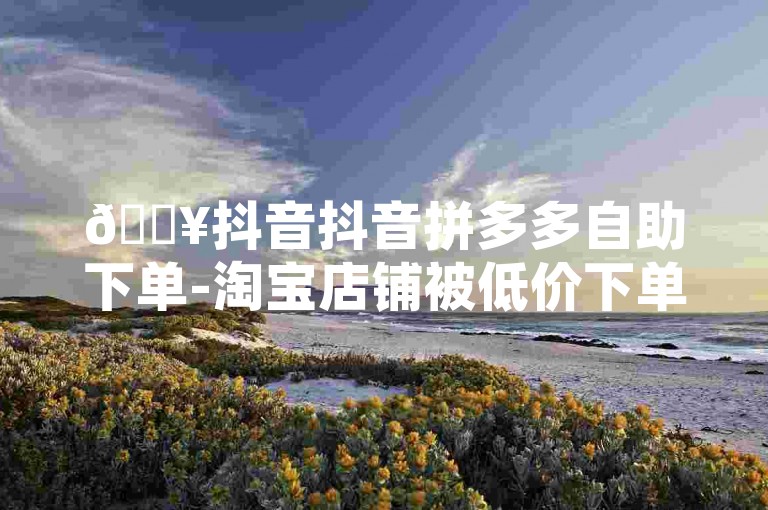 🔥抖音抖音拼多多自助下单-淘宝店铺被低价下单✨