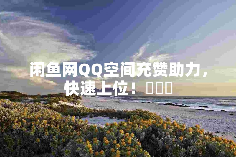 闲鱼网QQ空间充赞助力，快速上位！✨✨✨