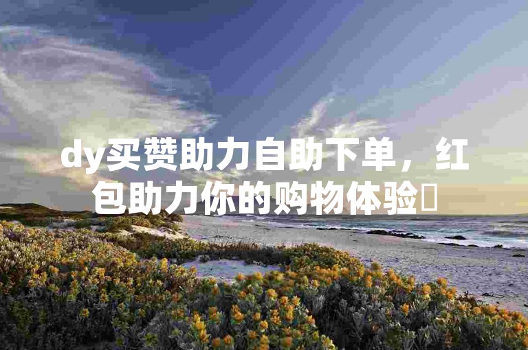 dy买赞助力自助下单，红包助力你的购物体验✨