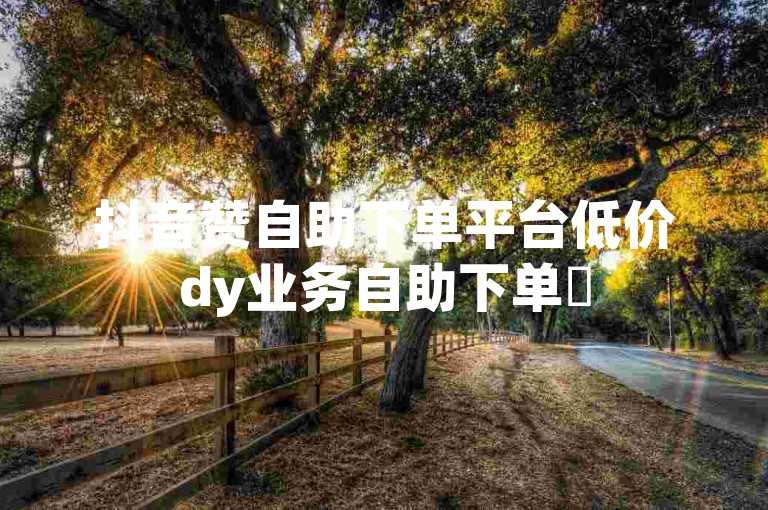 抖音赞自助下单平台低价dy业务自助下单✨