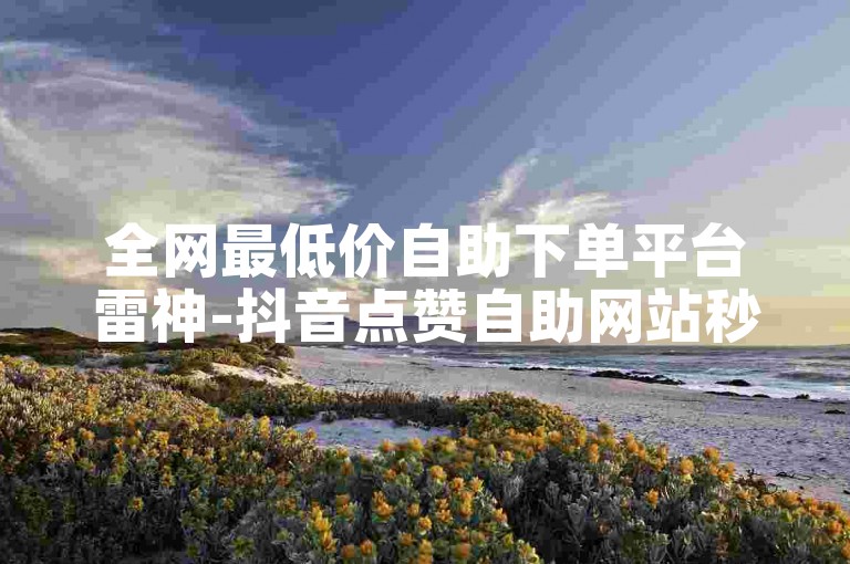 全网最低价自助下单平台雷神-抖音点赞自助网站秒赞全网最低✨✨✨✨
