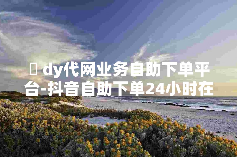 ✨ dy代网业务自助下单平台-抖音自助下单24小时在线
