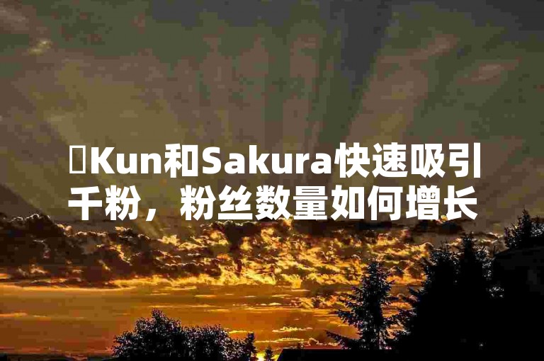 ✨Kun和Sakura快速吸引千粉，粉丝数量如何增长？✨