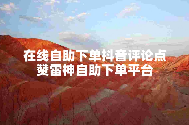 在线自助下单抖音评论点赞雷神自助下单平台