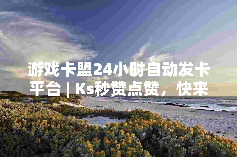 游戏卡盟24小时自动发卡平台 | Ks秒赞点赞，快来体验我们的新活动吧！✨✨