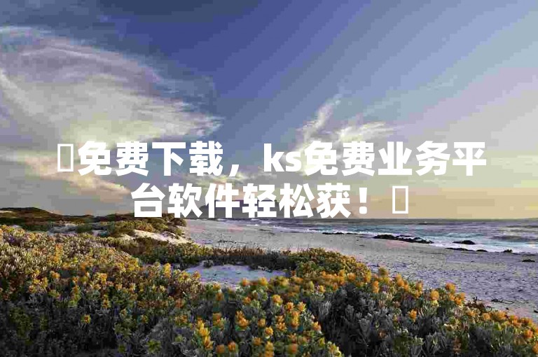 ✨免费下载，ks免费业务平台软件轻松获！✨